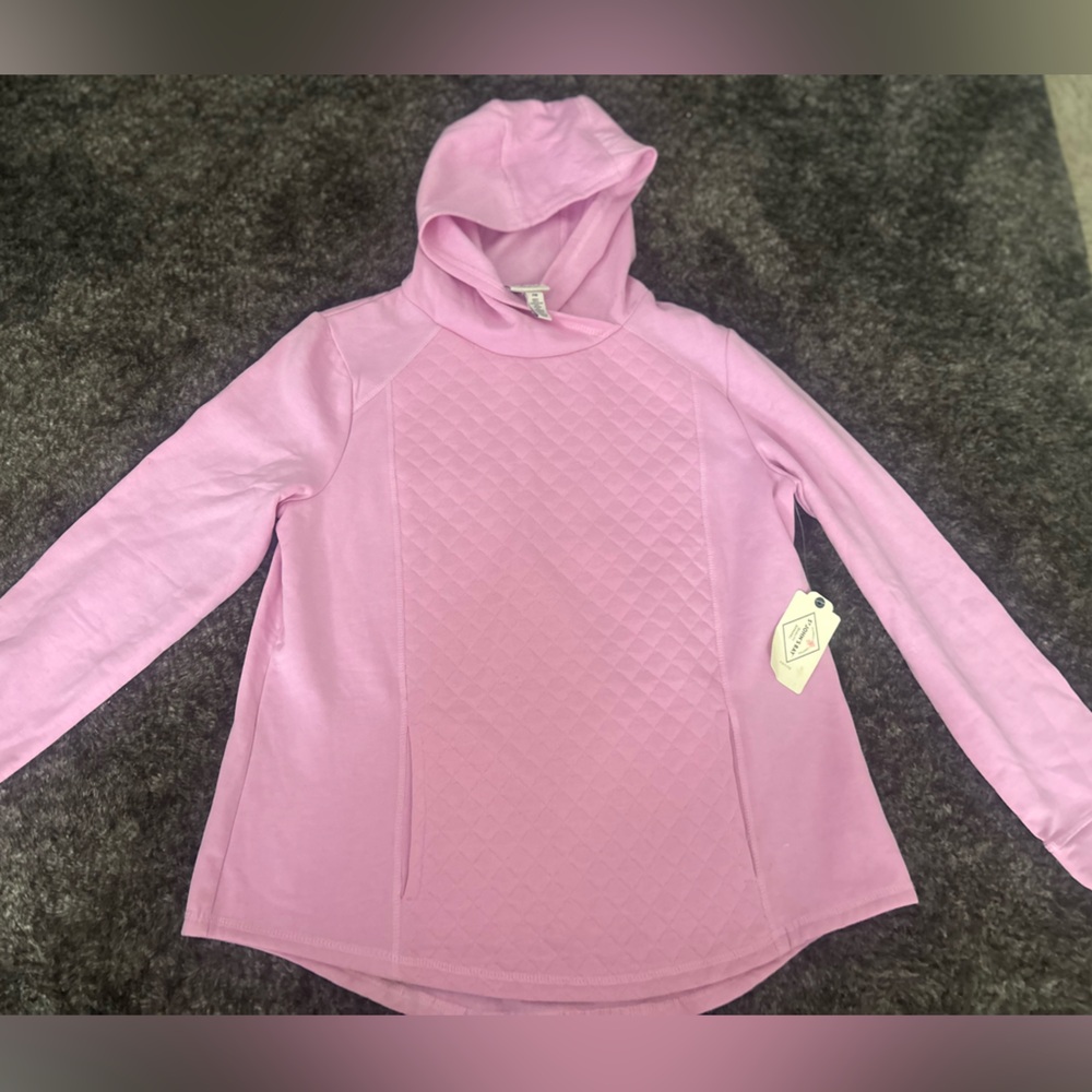 St. John's Bay Light Pink Quilted Pullover Hoodie